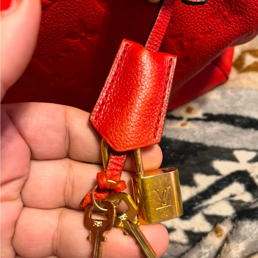 Louis Vuitton EUC COA* Speedy Bandouliere Empriente Cherry - Picture 12 of 17